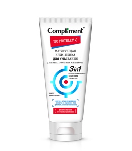 Compliment No problem Матирующая Крем-пенка для умывания 3 в1 для проблемной чувствительной кожи, 16