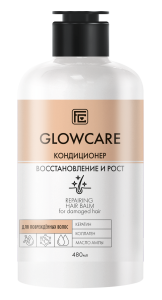 Фотография Family Cosmetics Шампунь для вовреждённых волос • Восстановление И Рост • Glow Care • 480мл • Арт.Gc-10607