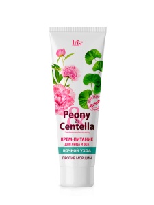 Iris PEONY & CENTELLA Крем-Питание для лица и век НОЧНОЙ Уход, туба 100мл