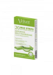 Фотография Velvet Восковые полоски для чувствительной кожи «Бережное восстановление»